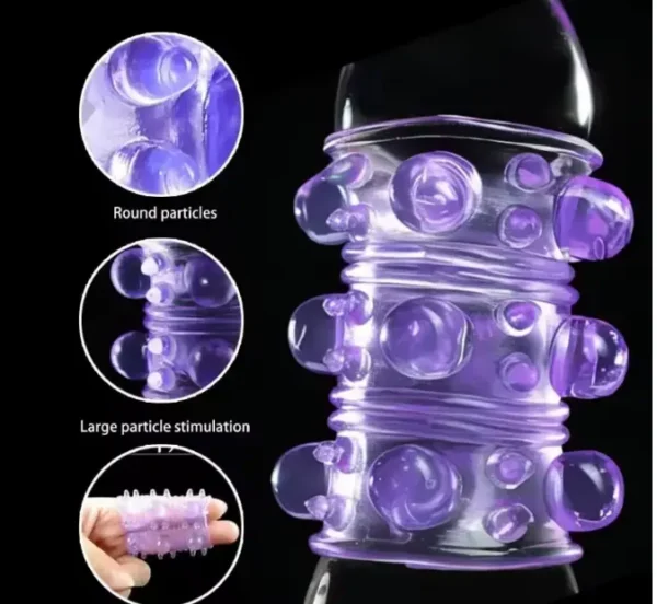 Anillo de Silicona para el Pene – Condón de Lujo Reutilizable con Pellets para Retraso de la Eyaculación y Mejora del Placer Sexual